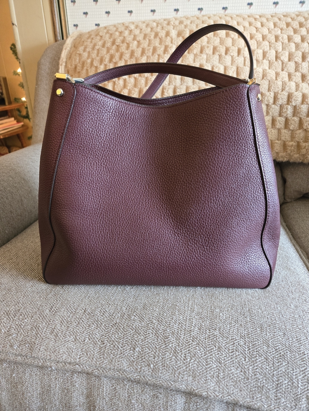 Kate Spade Lelia Triple Compartment  Pebbled Leather Shoulder Bag - Picture 2 of 4